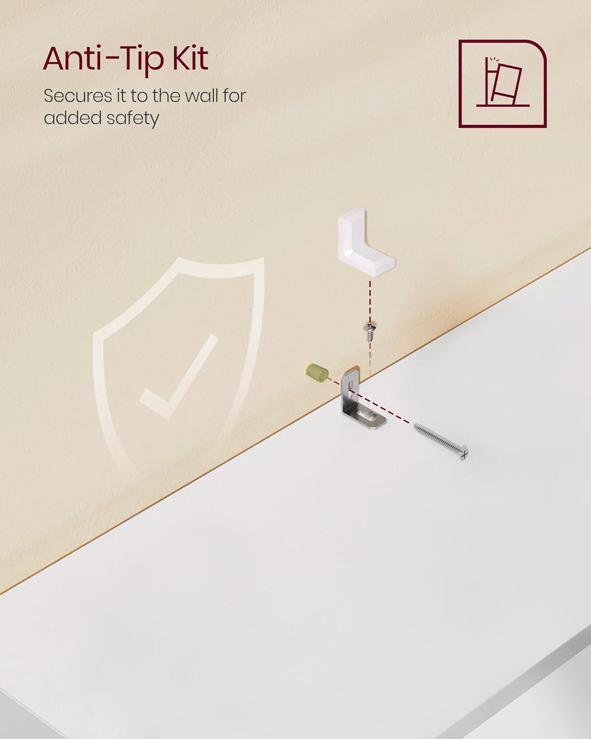 VASAGLE Bookcase, Bookshelf with 7 Compartments, Freestanding Shelves and Cube Organizer, for Display in Living Room, Bedroom, and Home Office, White ULBC27WT