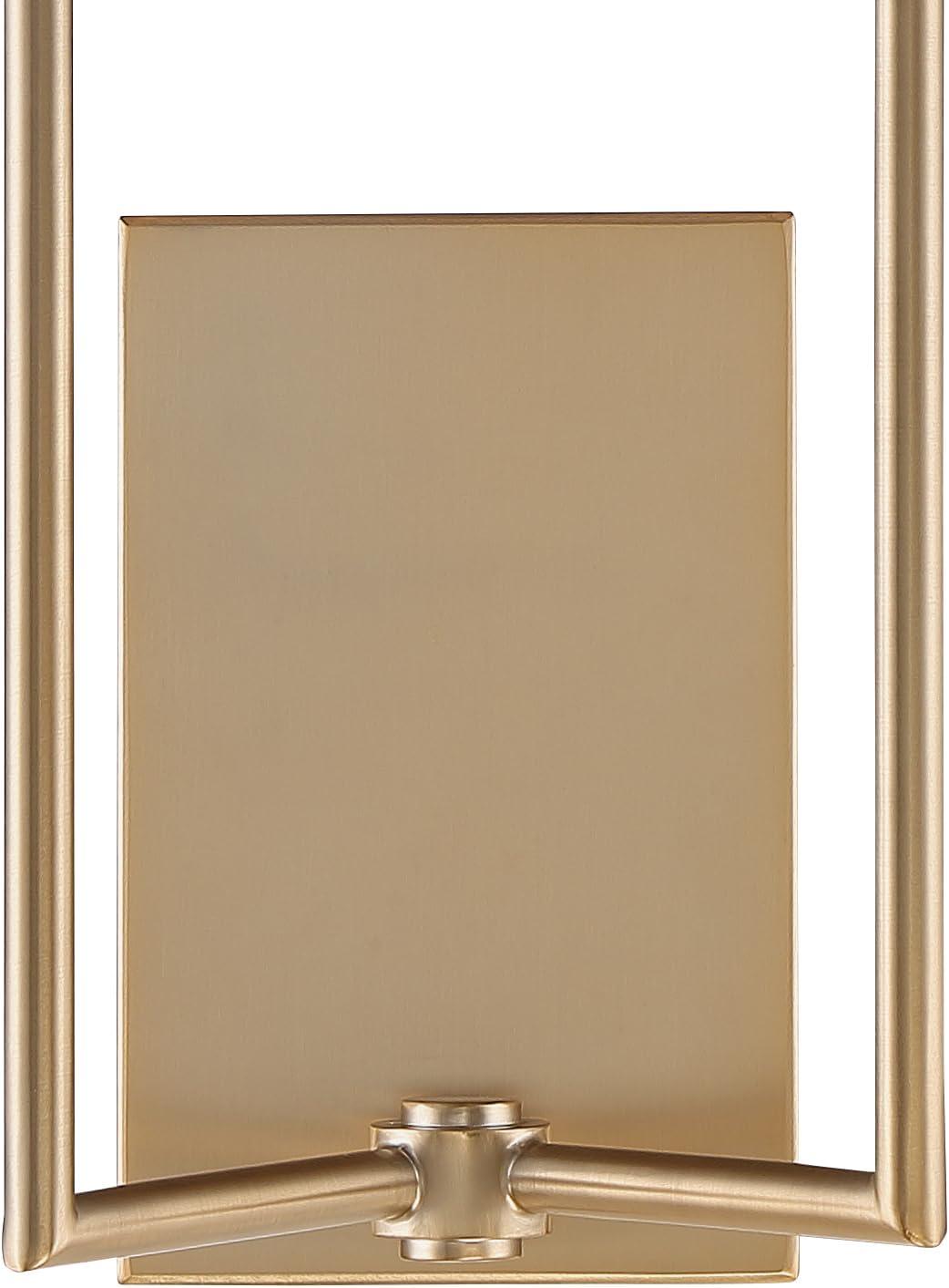 Vibrant Gold Double Light Sconce with White Silk Shades