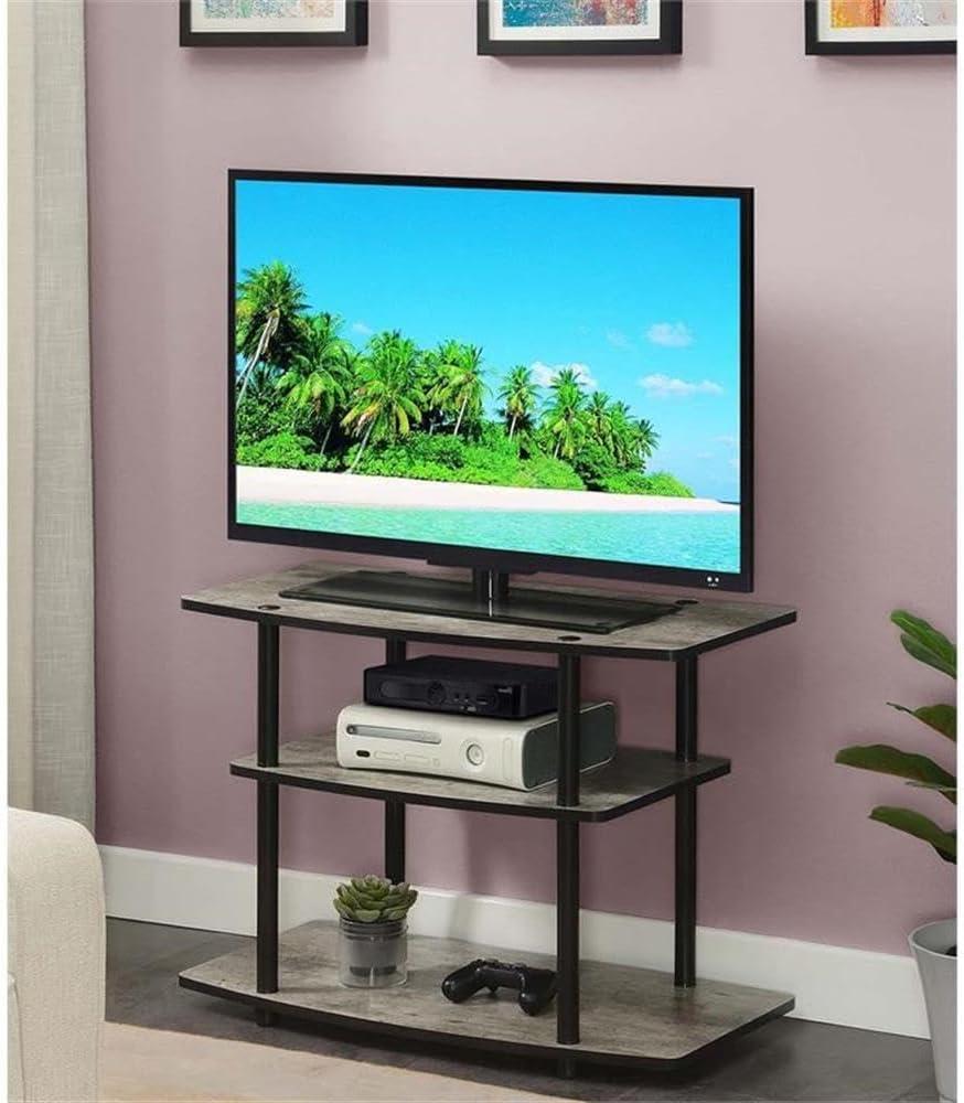 Convenience Concepts Designs2Go No Tools 3 Tier TV Stand, Faux Birch/Black