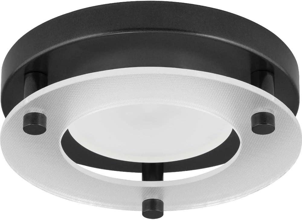 Progress Lighting, P8247 Collection, 1-Light Flush Mount, Brushed Nickel, Steel, Shade Included