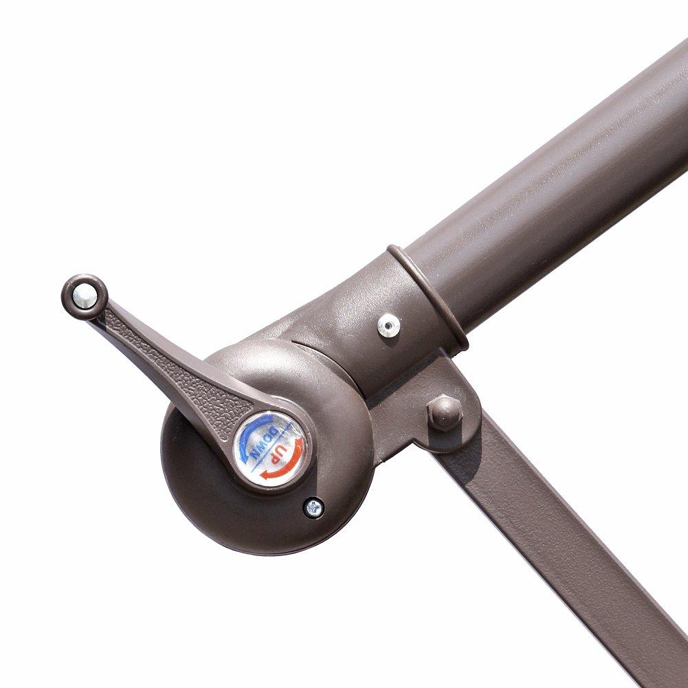 10ft Nude Steel Octagon Cantilever Side Post Umbrella