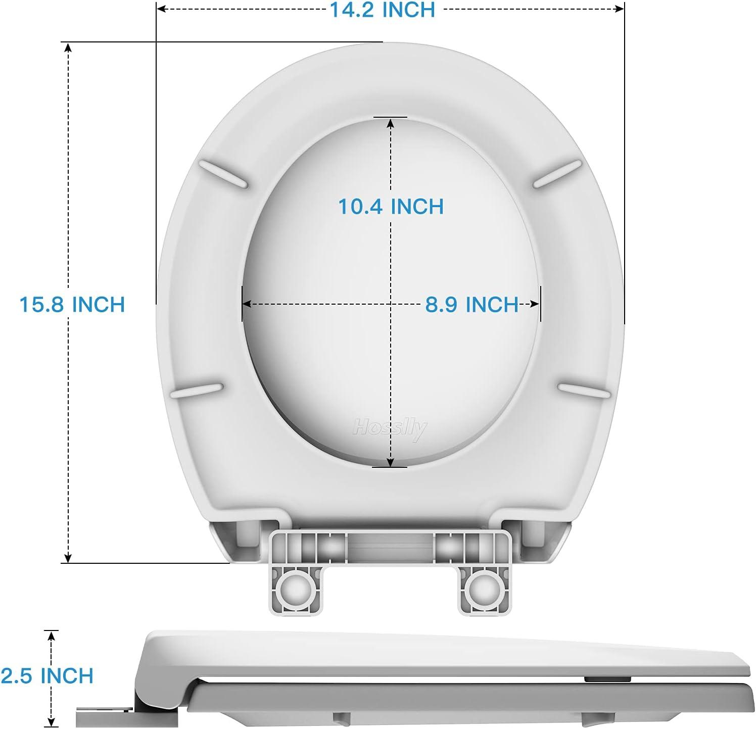 White Round Slow Soft Close Polypropylene Toilet Seat