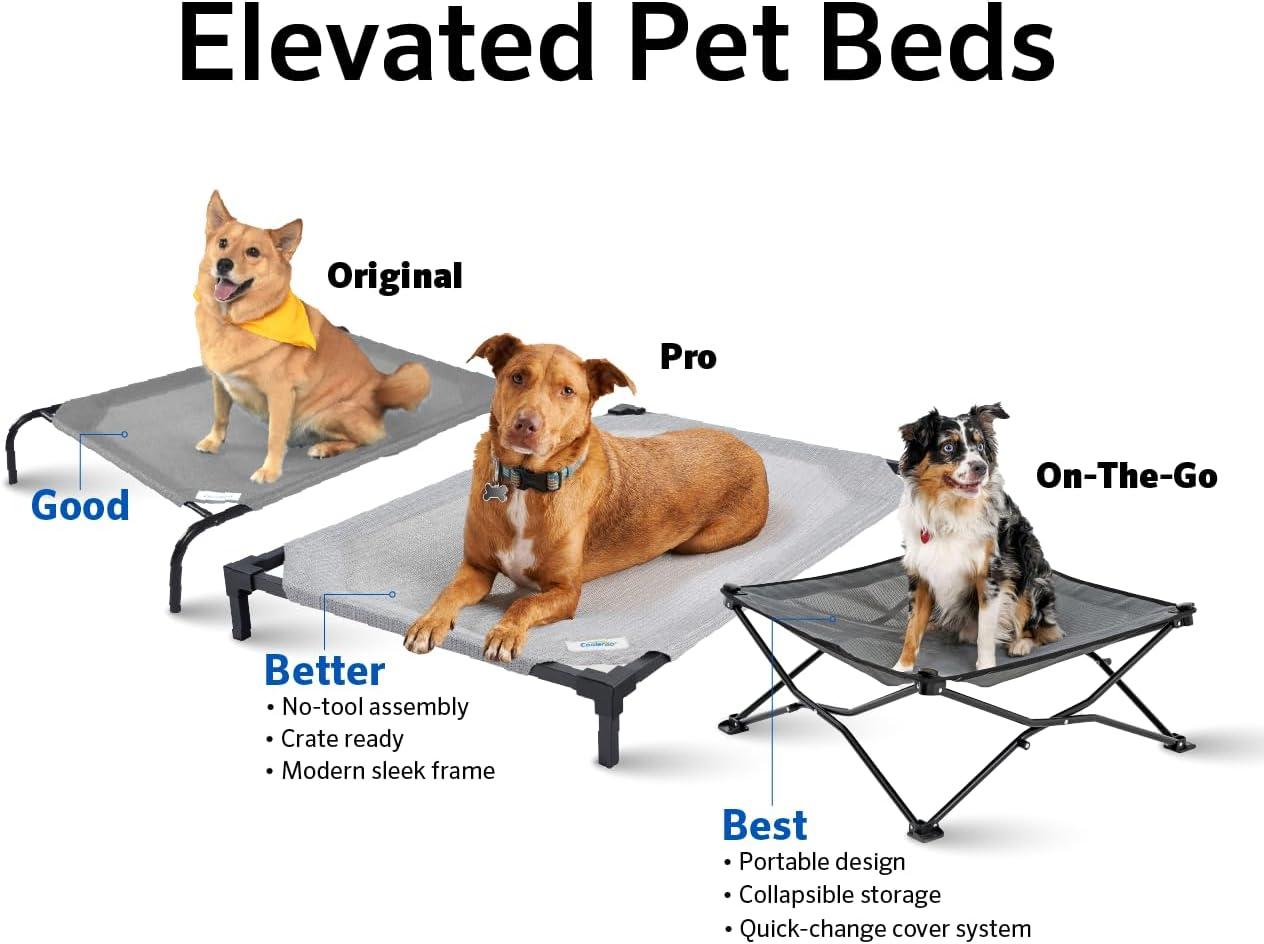 Large Nutmeg Elevated Orthopedic Outdoor Dog Bed