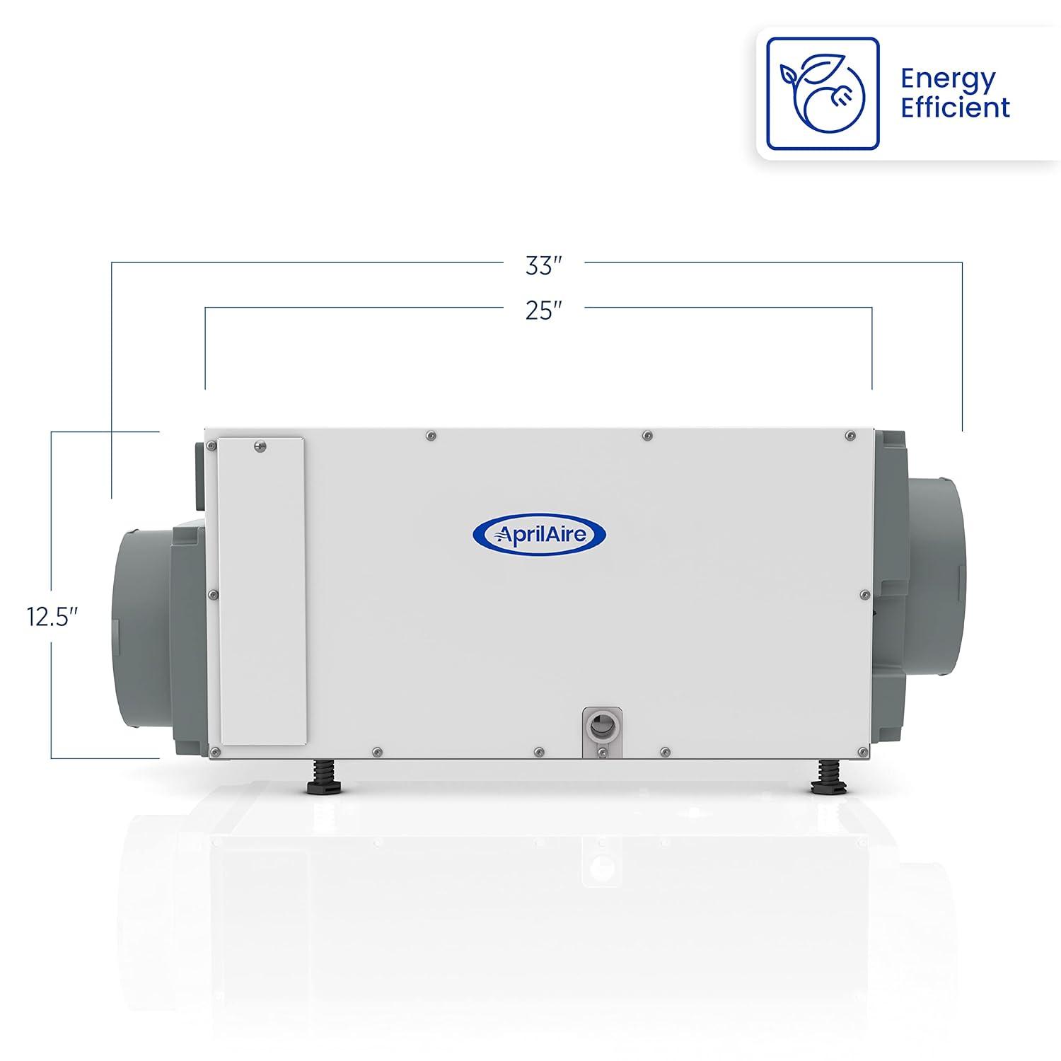 Compact White and Gray Commercial Whole House Dehumidifier