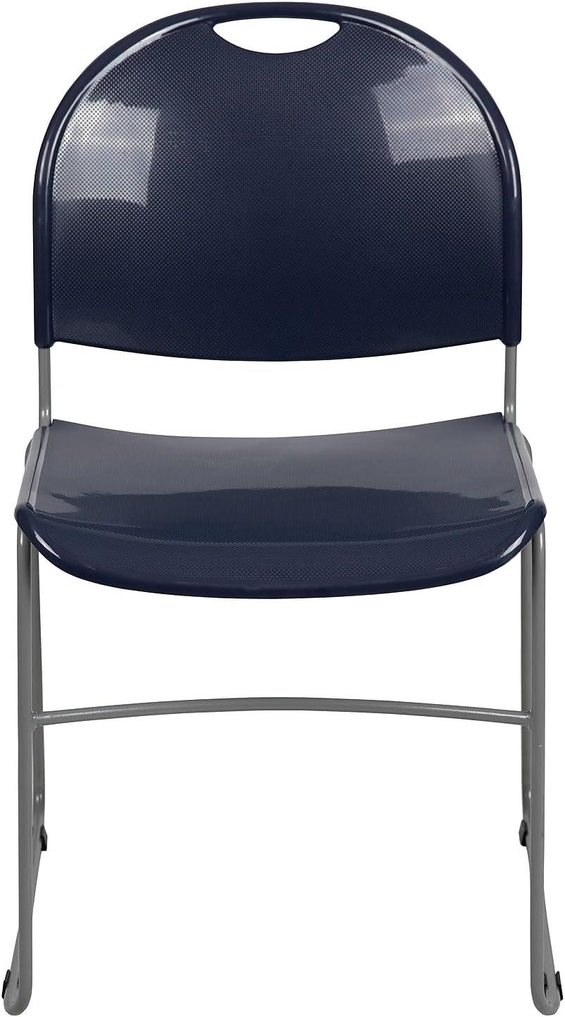 Flash Furniture Gaea 880 lb. Capacity Ultra-Compact Stack Chair with Metal Frame (Set of 5)