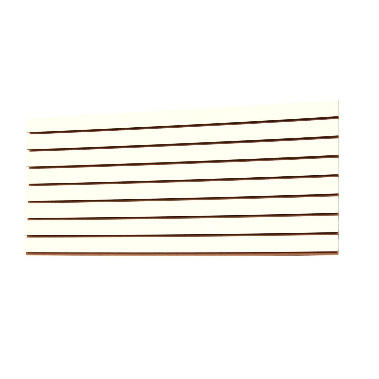 4ft x 2ft Horizontal White Slatwall Panels Easy Organizer (24"H x 48"L) - Pack of 2 - Streamline Your Space with Effortless Retail Displays  Garage Wall Solutions  and Craft Storage Organization