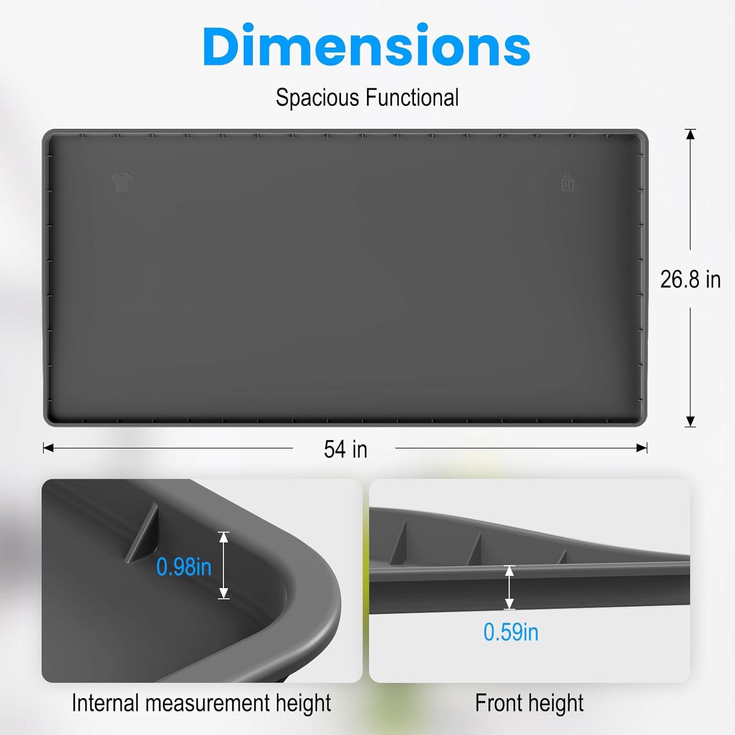 chuangyanUS Washer Dryer Countertop, 54"×26.8" Washer And Dryer Covers,Non-Slip Waterproof Washing Machine Cover Protector Top Load