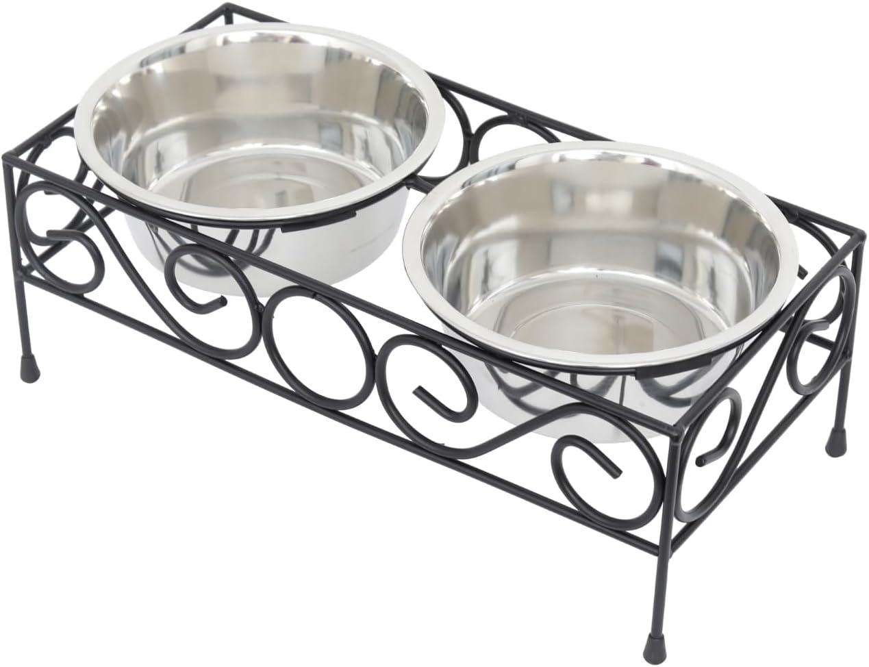 Elevated Dog Double Diner with 2 Stainless Steel Bowls