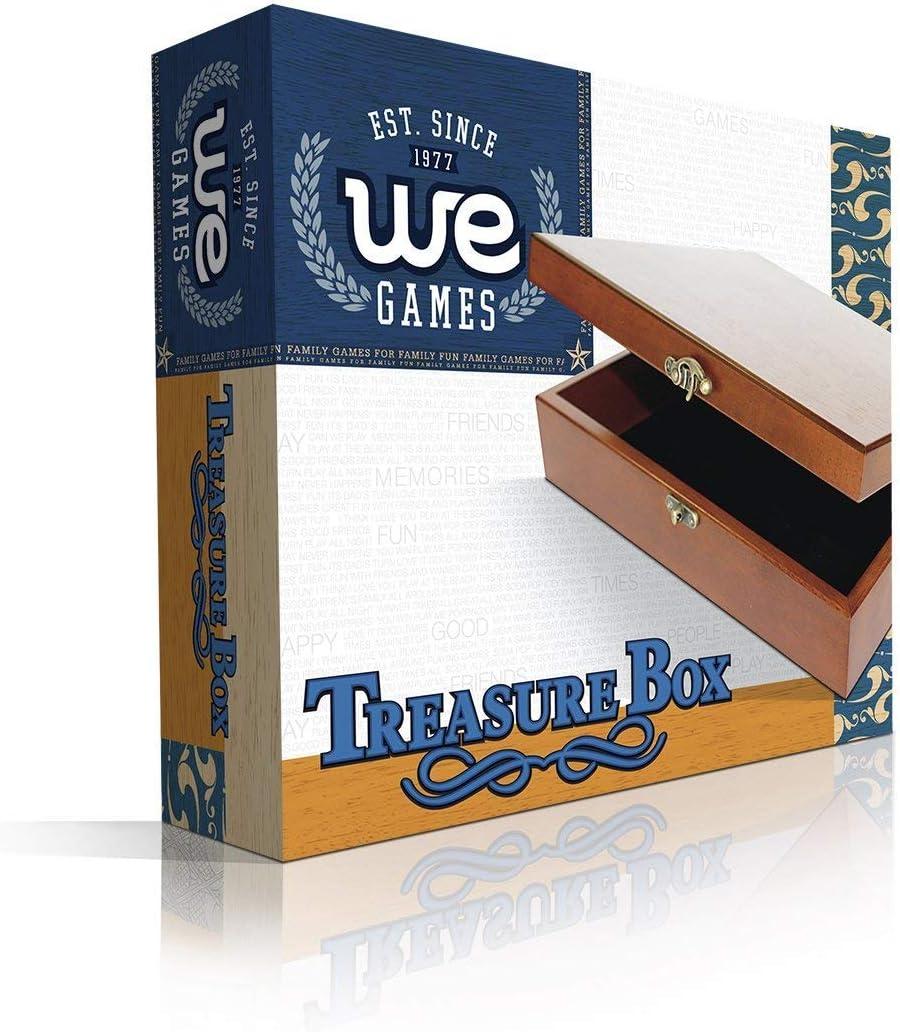 WE Games Old World Wooden Treasure Box with Brass Latch