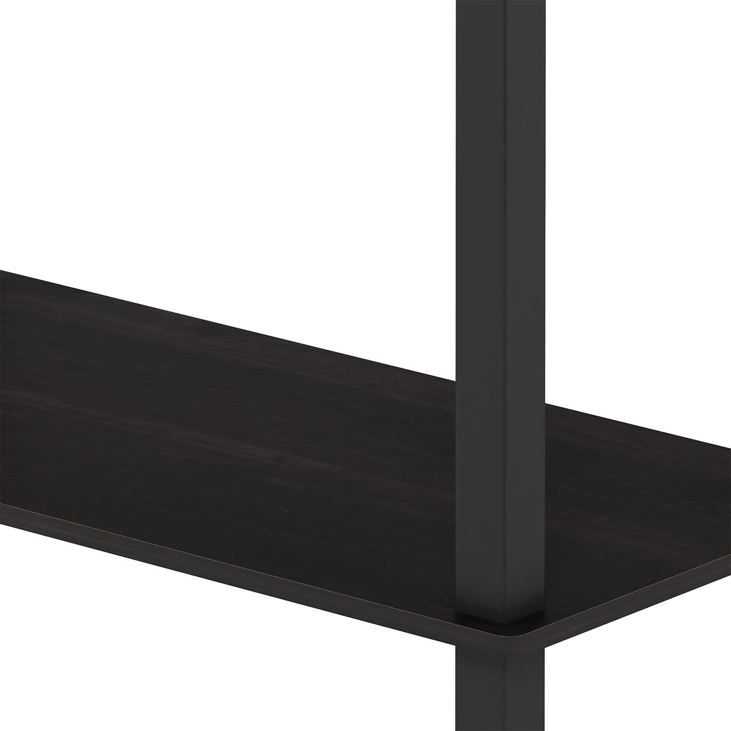 Furinno 4-Tier Large TV Stand for TVs up to 55" TV Console Table w/Open Bookcase Shelves & 2 Storage Drawers