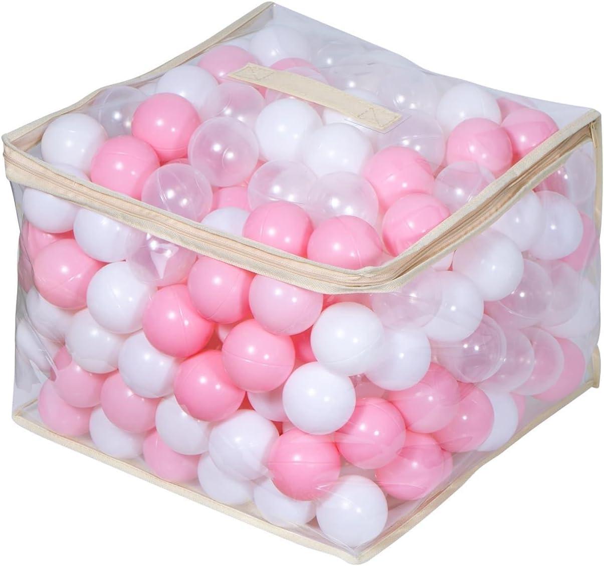 Anvazise 100Pcs Ball Pit Balls Thickened Eco-friendly Smooth Reusable Bite-resistant Hand-on Ability PE Material Macaron Color Pit Balls Kindergarten Toy