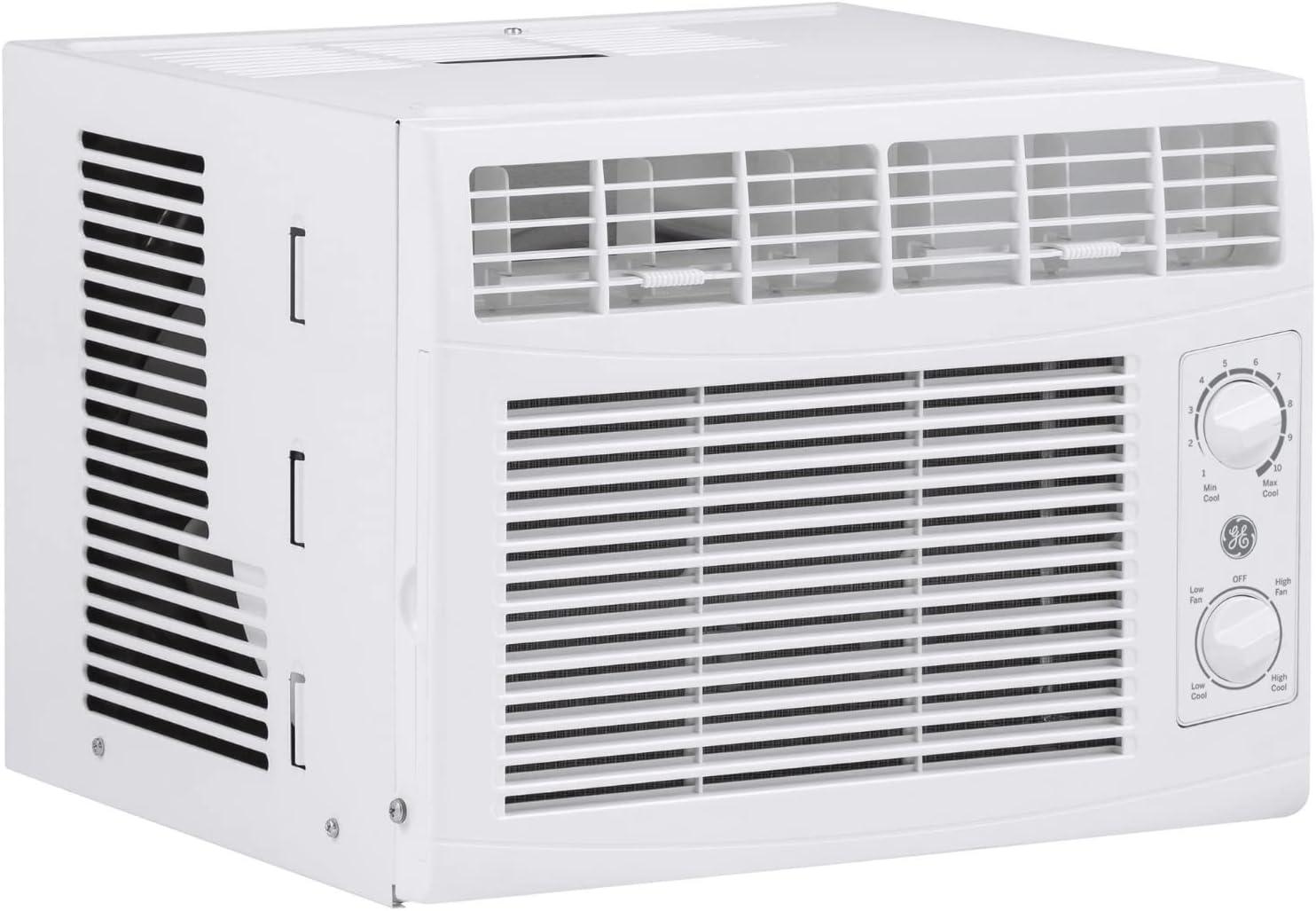 GE 5,000 BTU Mechanical Window Air Conditioner, Cools up to 150 sq. Ft, Easy Install Kit Included, White