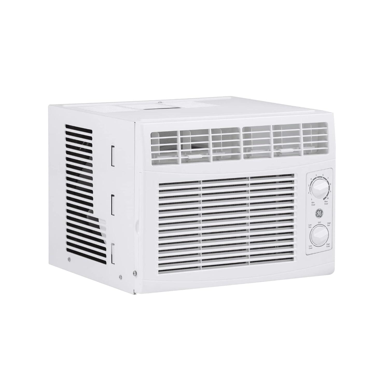 GE 5,000 BTU Mechanical Window Air Conditioner, Cools up to 150 sq. Ft, Easy Install Kit Included, White