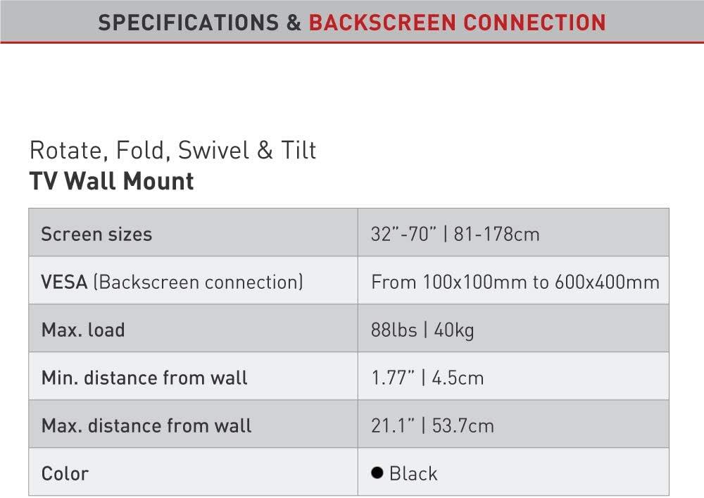 Barkan Barkan Single Screen Wall Mount