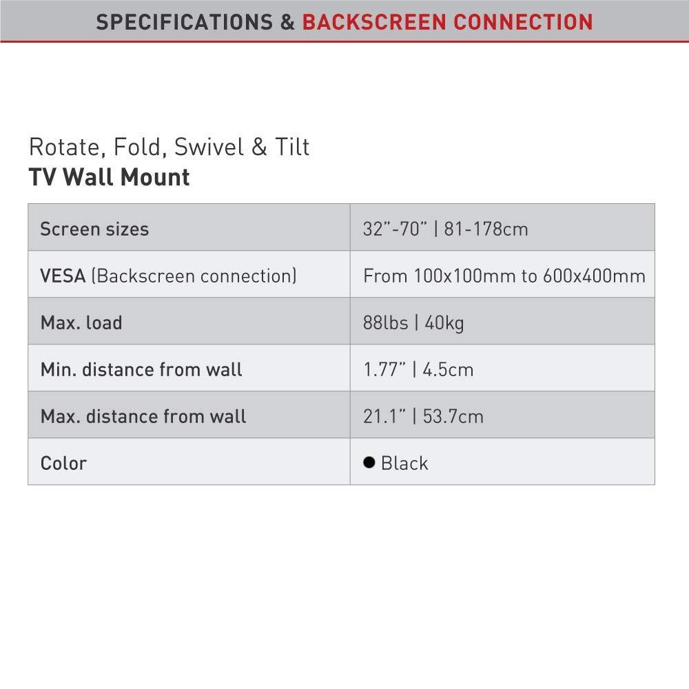 Barkan Barkan Single Screen Wall Mount
