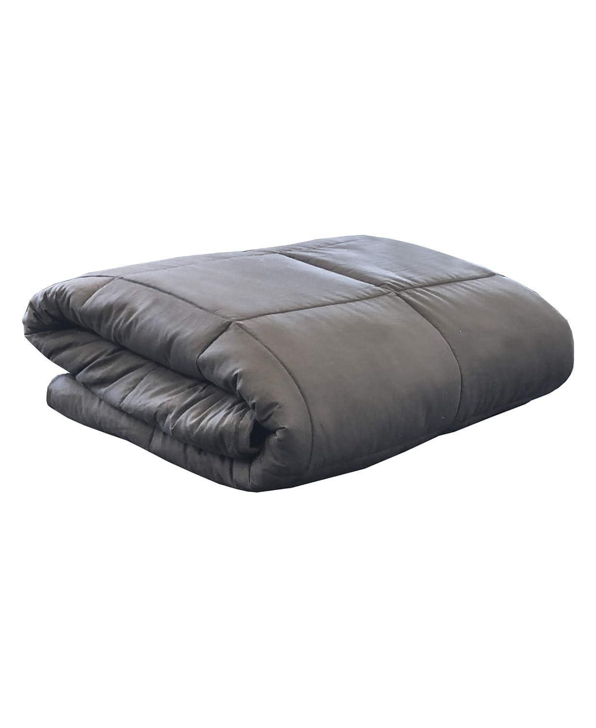 Navy Plush 15lb Weighted Blanket with Removable Cover