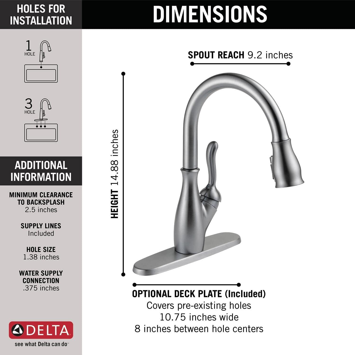 Arctic Stainless Single Handle Pull-Down Kitchen Faucet