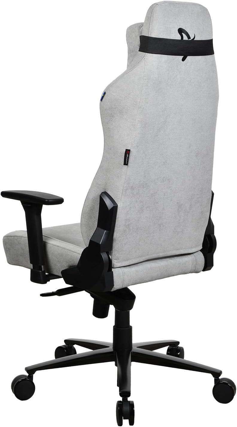 ErgoFlex Black Metal & Aluminum Gaming Chair with Lumbar & Neck Pillows