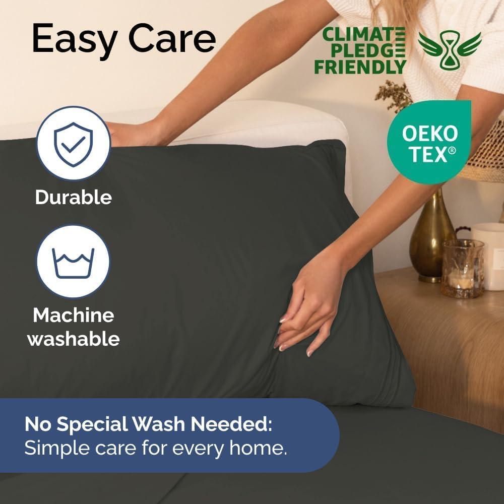 CGK Linens 4 Piece Sheet Set Premium Cooling, Soft & Wrinkle Free Sheet Set