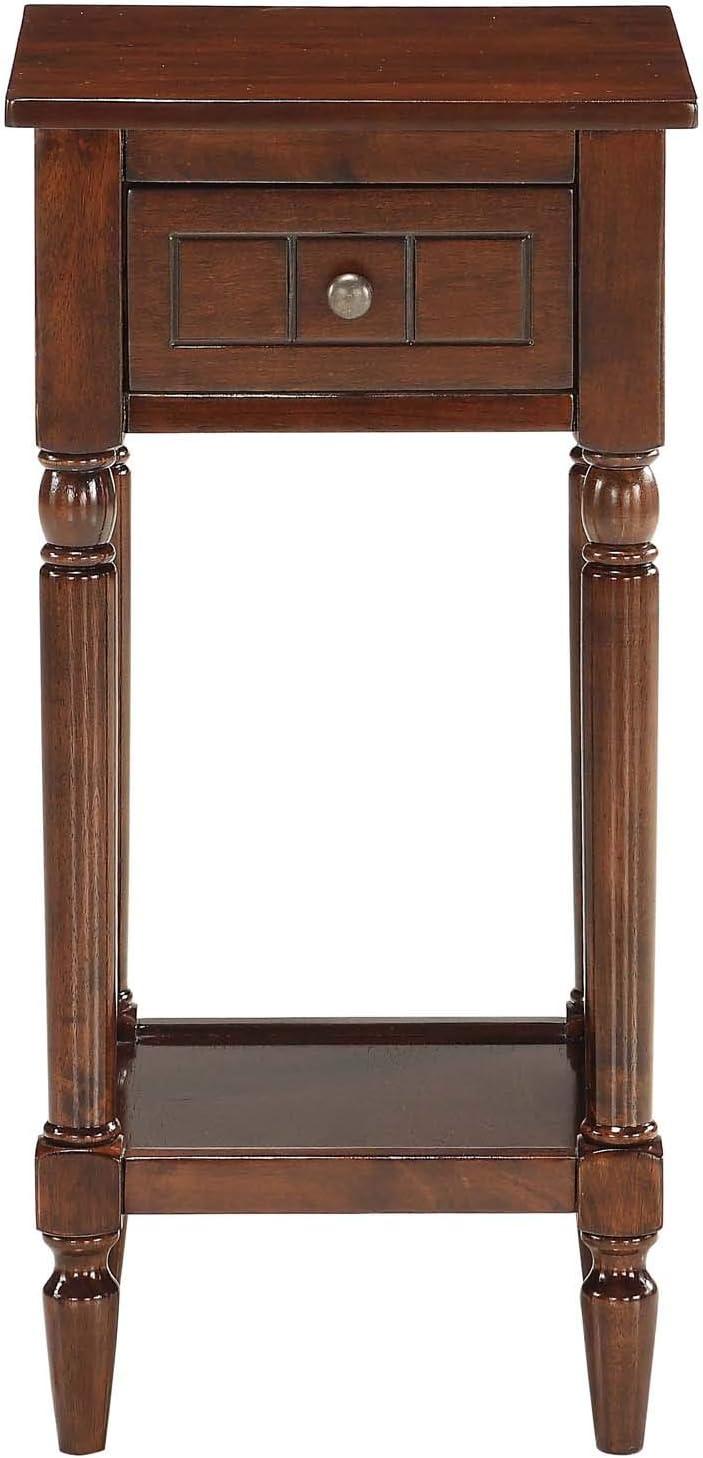 Convenience Concepts French Country Khloe 1 Drawer Accent Table with Shelf, Espresso