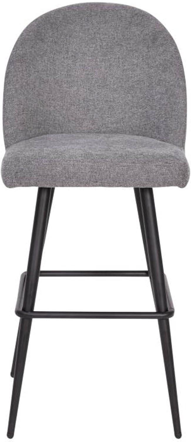 Flash Furniture Lyla Commercial Grade Modern Armless Barstools with Contoured Backrest, Steel Frame and Integrated Footrest - Set of 2