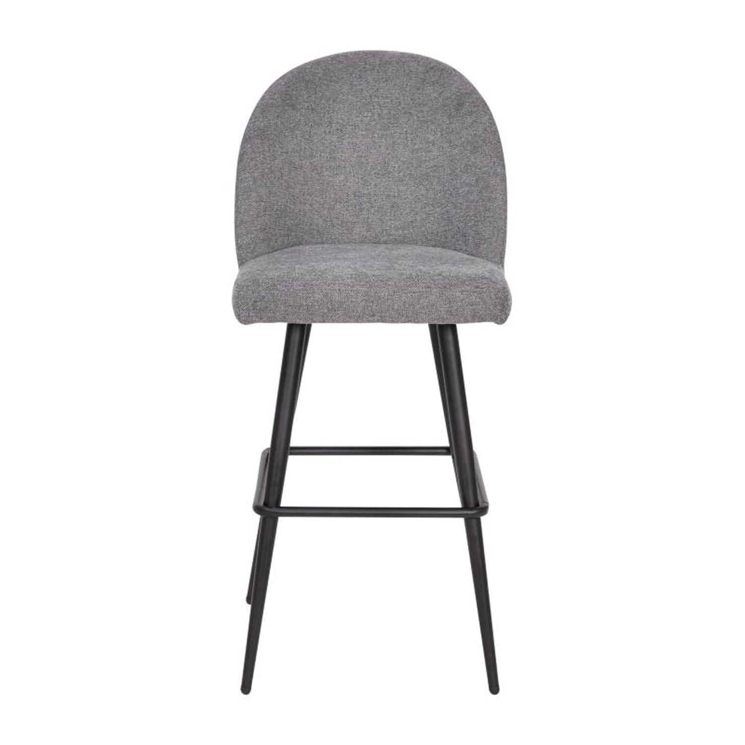 Flash Furniture Lyla Commercial Grade Modern Armless Barstools with Contoured Backrest, Steel Frame and Integrated Footrest - Set of 2