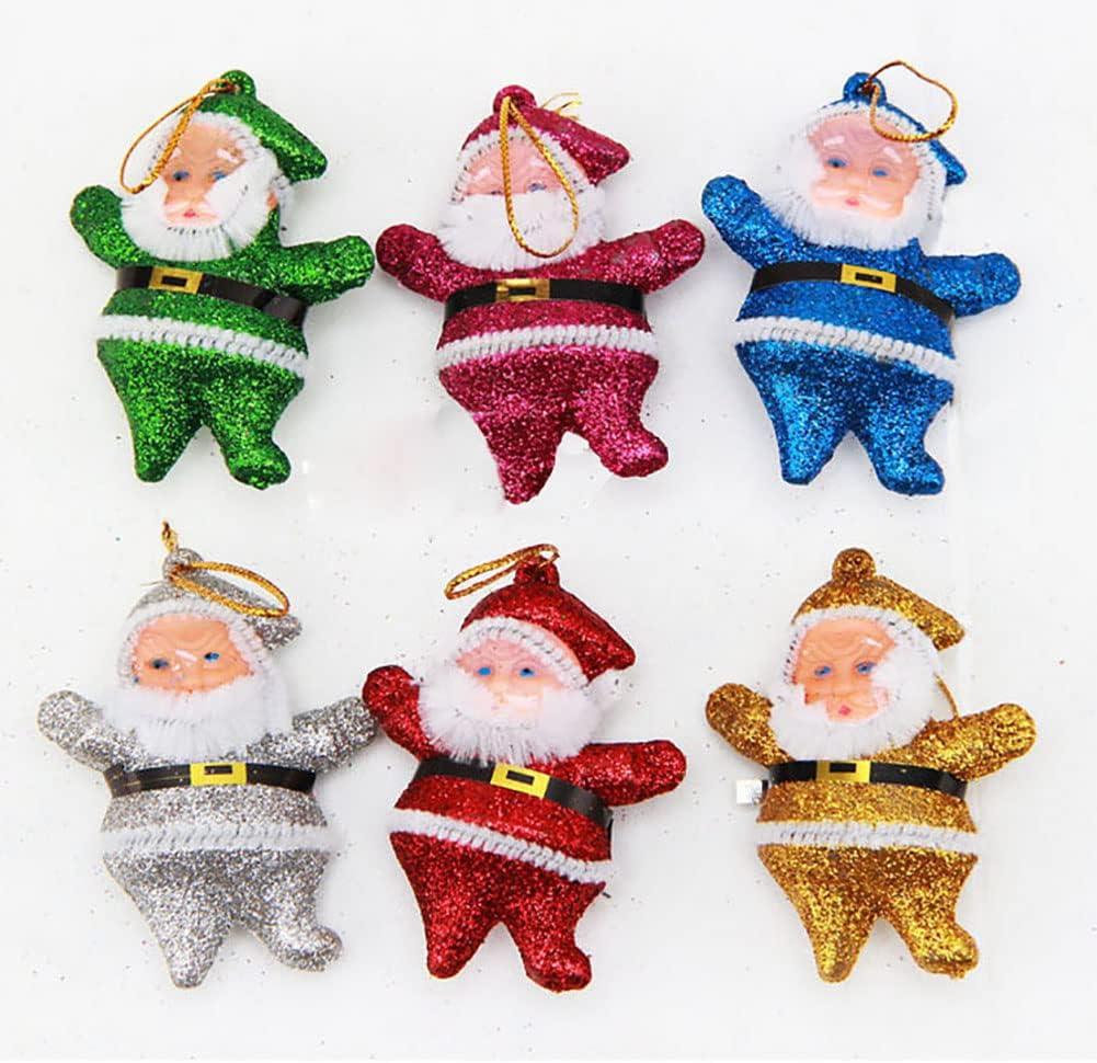 Clearance! 6Pcs Christmas Ornaments Gift, Cute Mini Santa Claus Style Christmas Tree Party Hanging Decorations for Christmas Home Decoration and Various Occasions