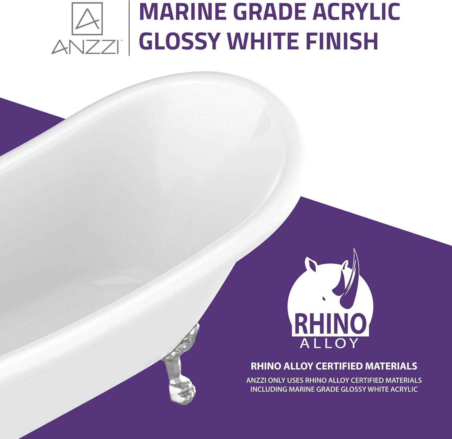 Belissima Series 69.29'' x 28.35'' Freestanding Soaking Acrylic Bathtub