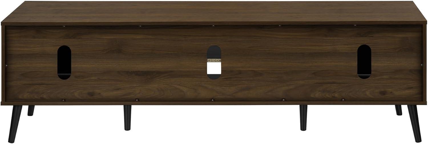 Monarch Specialties Tv Stand 72 Inch Console Media Entertainment Center Storage Cabinet Brown Laminate Black Wood Legs Transitional