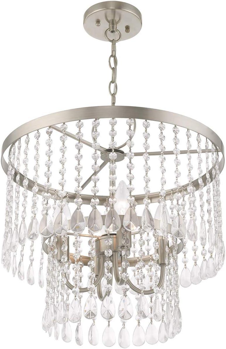 Livex Lighting Elizabeth 4 - Light Chandelier in  Brushed Nickel