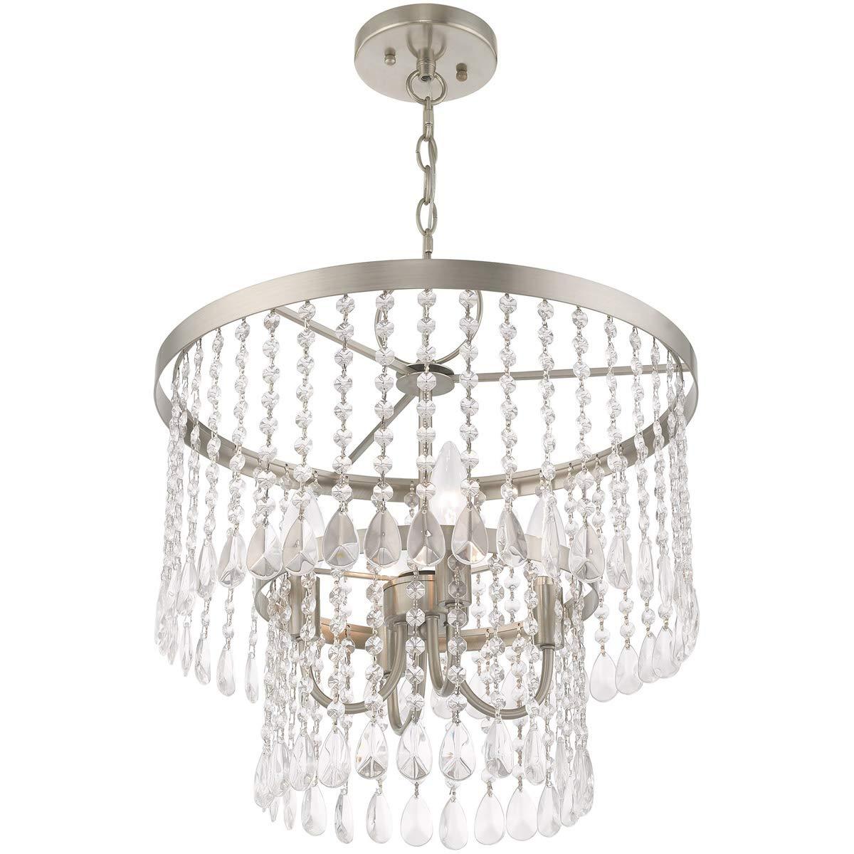 Livex Lighting Elizabeth 4 - Light Chandelier in  Brushed Nickel