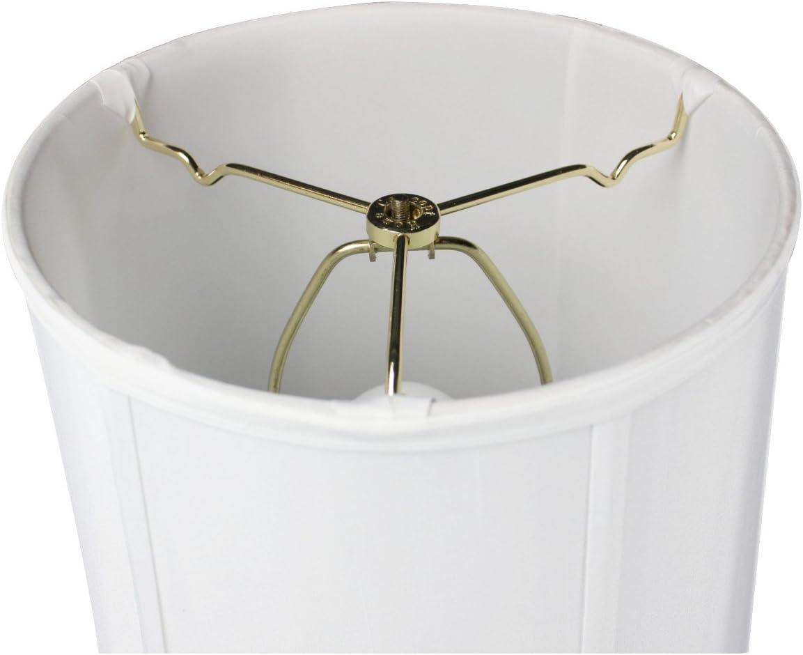 10x12x12" SLIP UNO FITTER White Shantung Fabric Drum Lampshade