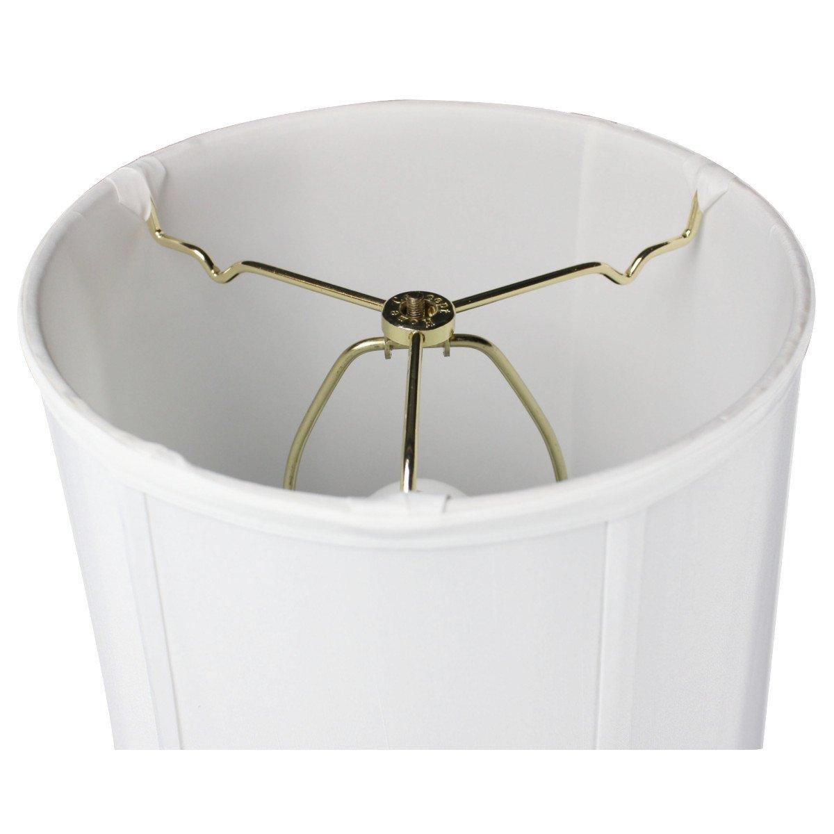 10x12x12" SLIP UNO FITTER White Shantung Fabric Drum Lampshade