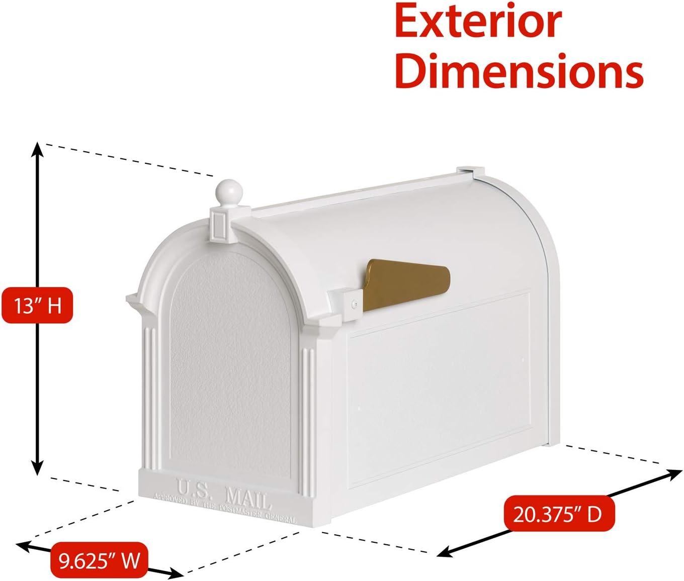 Black Aluminum Capitol Mailbox with Side Address Plaques