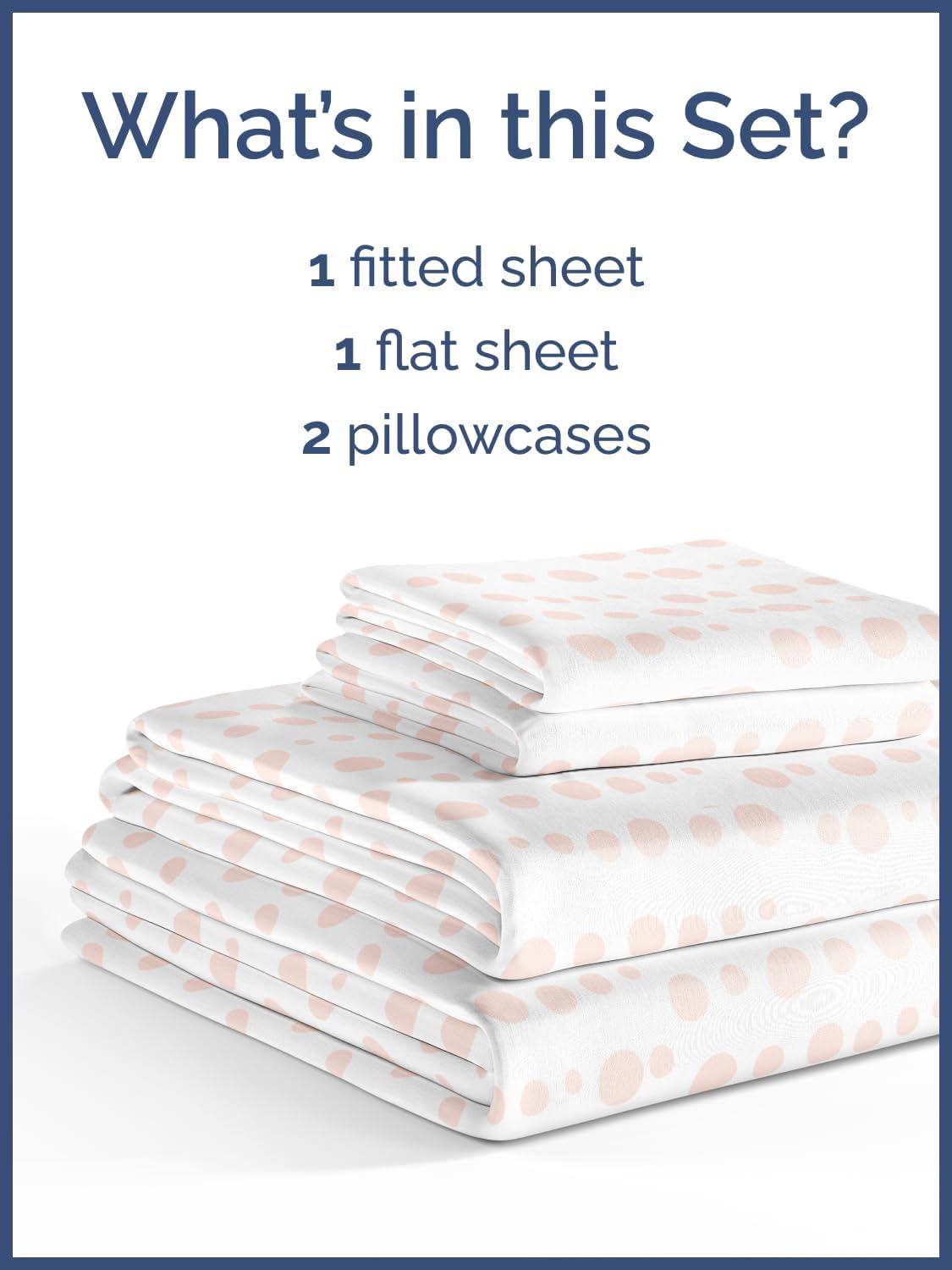 CGK Linens 4 Piece Kids Microfiber Sheet Set - Wrinkle Free - Cute, Cozy, Soft
