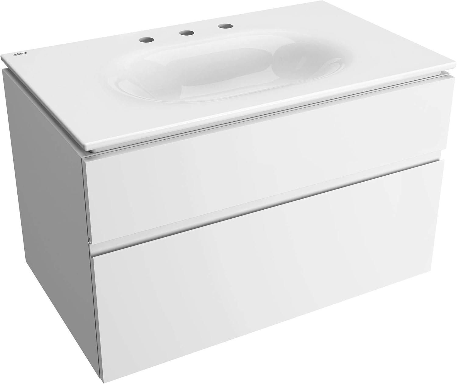 American Standard Studio S 20'' White Vitreous China Rectangular Bathroom Sink with Overflow