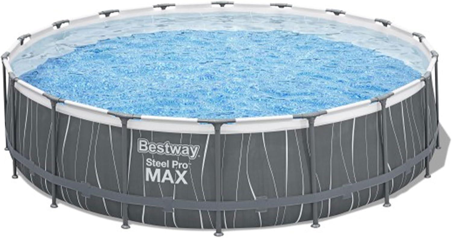 Bestway Steel Pro MAX 18'x48" Round Above Ground Pool w/LED Light & Remote