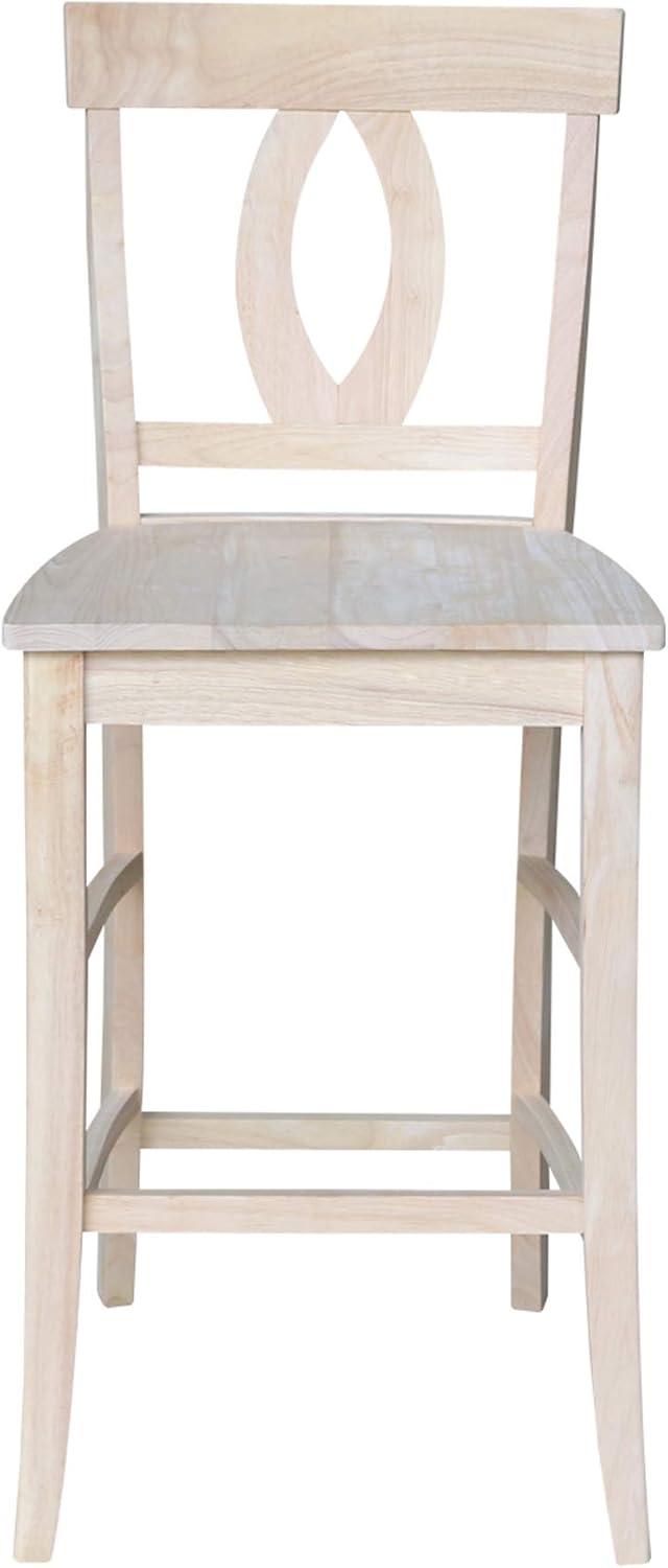 Verona Traditional Solid Parawood 30" Bar-Height Stool