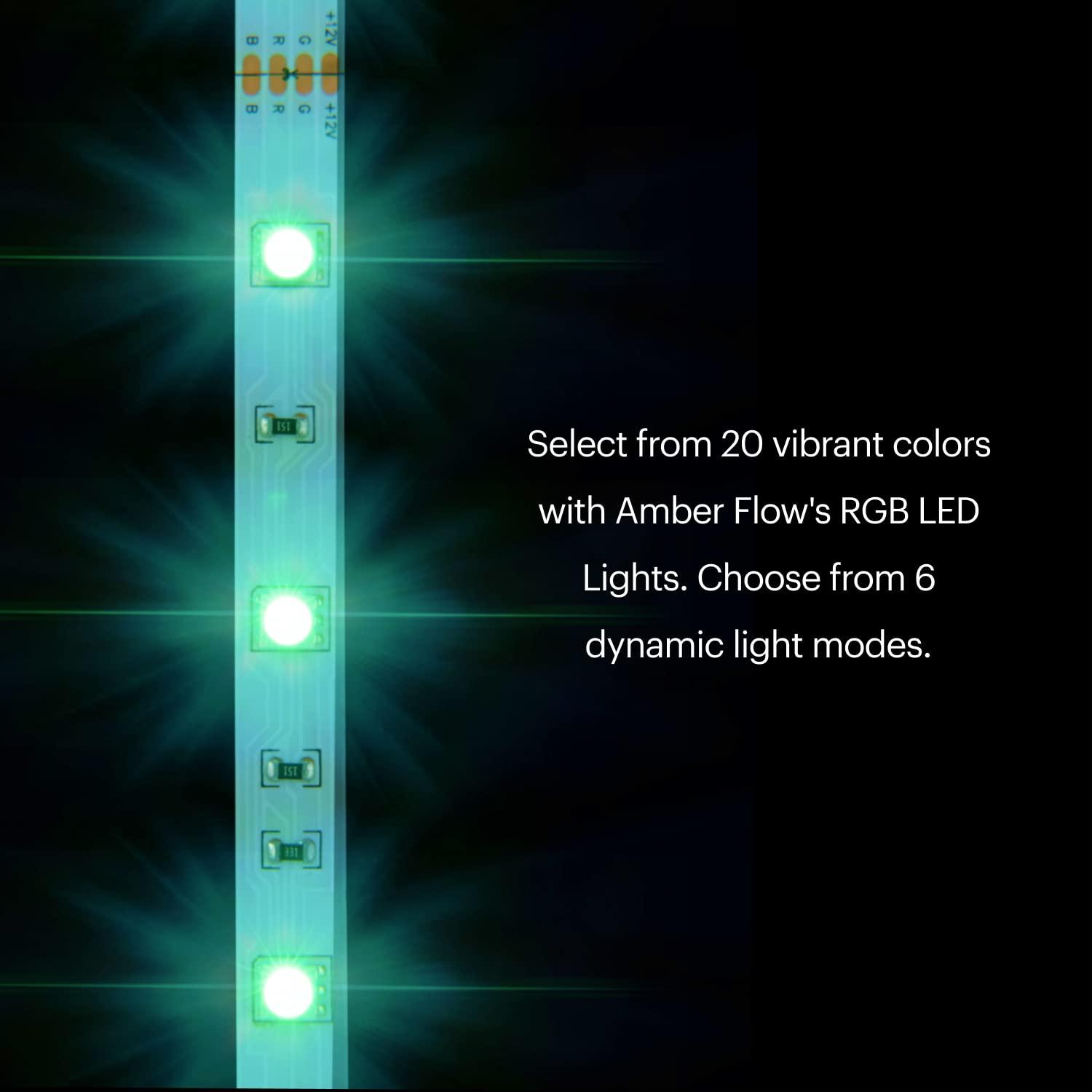 Amber Flow 64-Foot RGB LED Light Strips with Remote