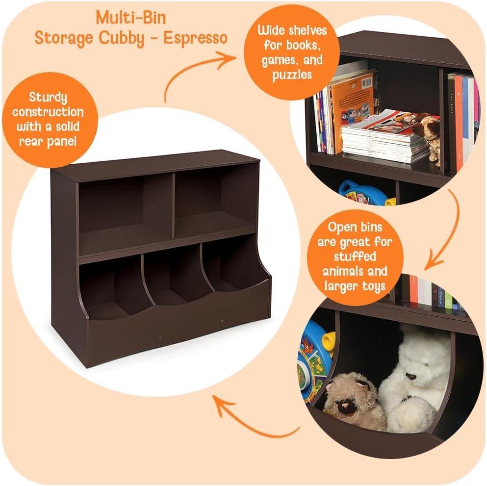 Badger Basket Multi-Bin Storage Cubby - Espresso