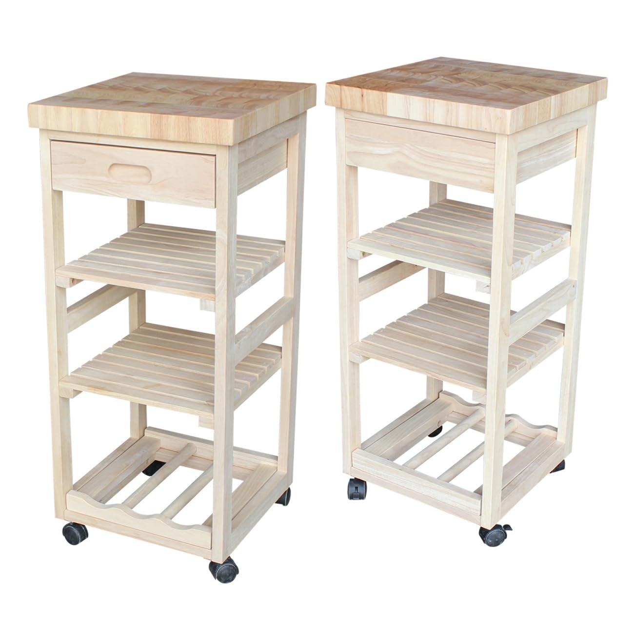 Ashley Kitchen Trolley - Unfinished - International Concepts