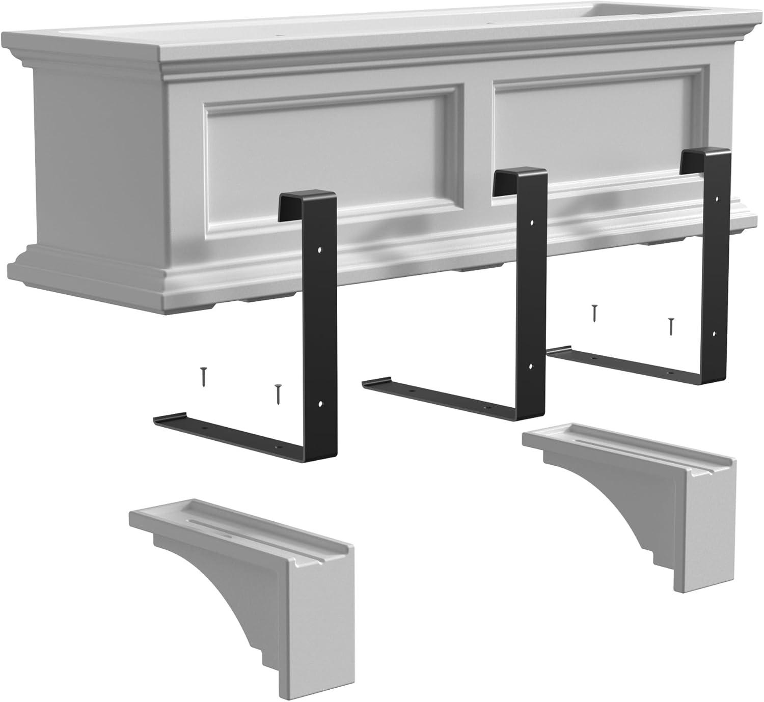 Fairfield Graphite Grey Polyethylene Decorative Corbels, 12"x5"x8", 2-Pack