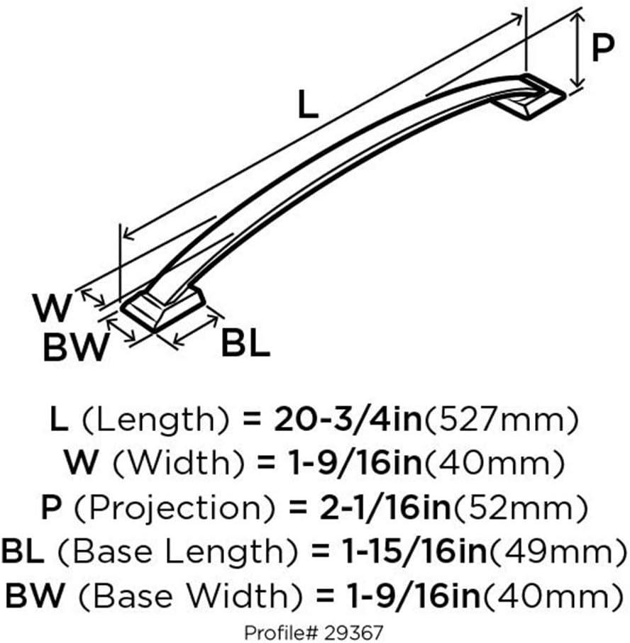 Oil Rubbed Bronze 18'' Appliance Pull with Mounting Hardware