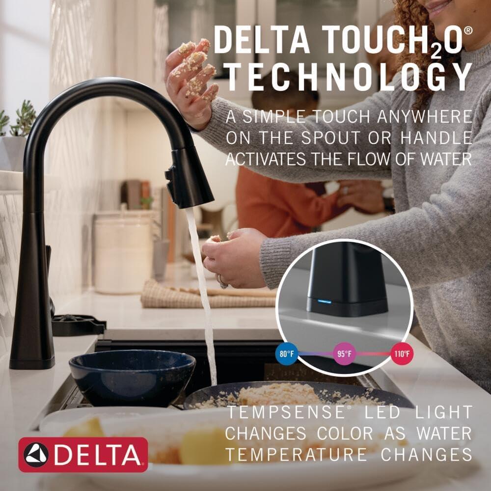 Lenta Pull Down Sprayer Touch Kitchen Sink Faucet, Touch Control Kitchen Faucet