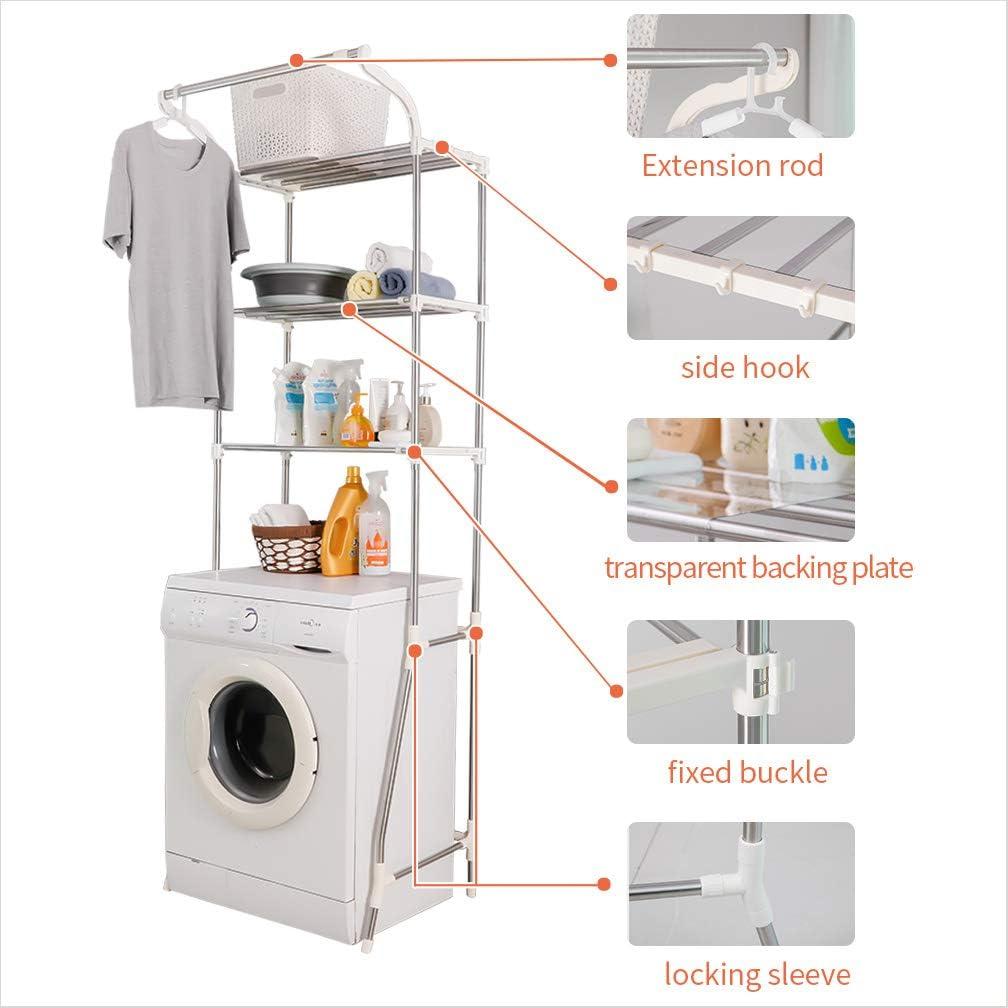 Adjustable White 3-Tier Over-the-Toilet Storage Rack