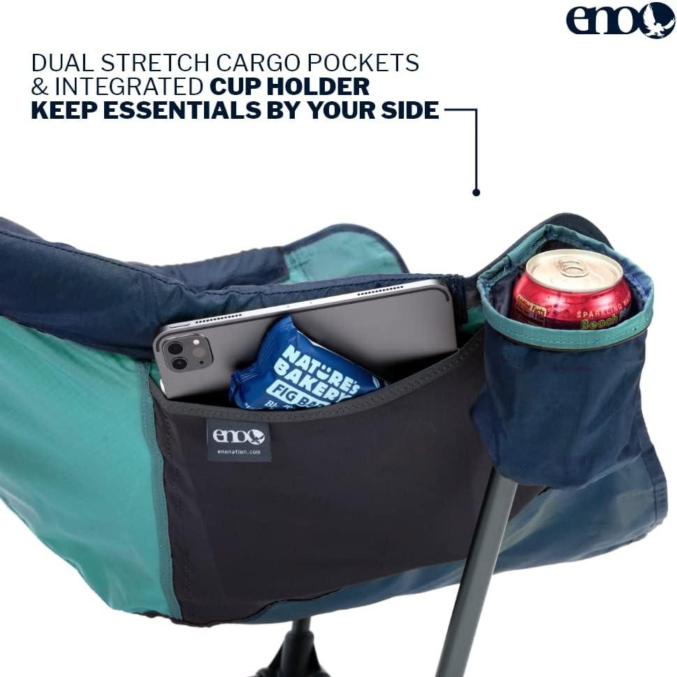 Eno Lounger DL Chair, Navy/Seafoam