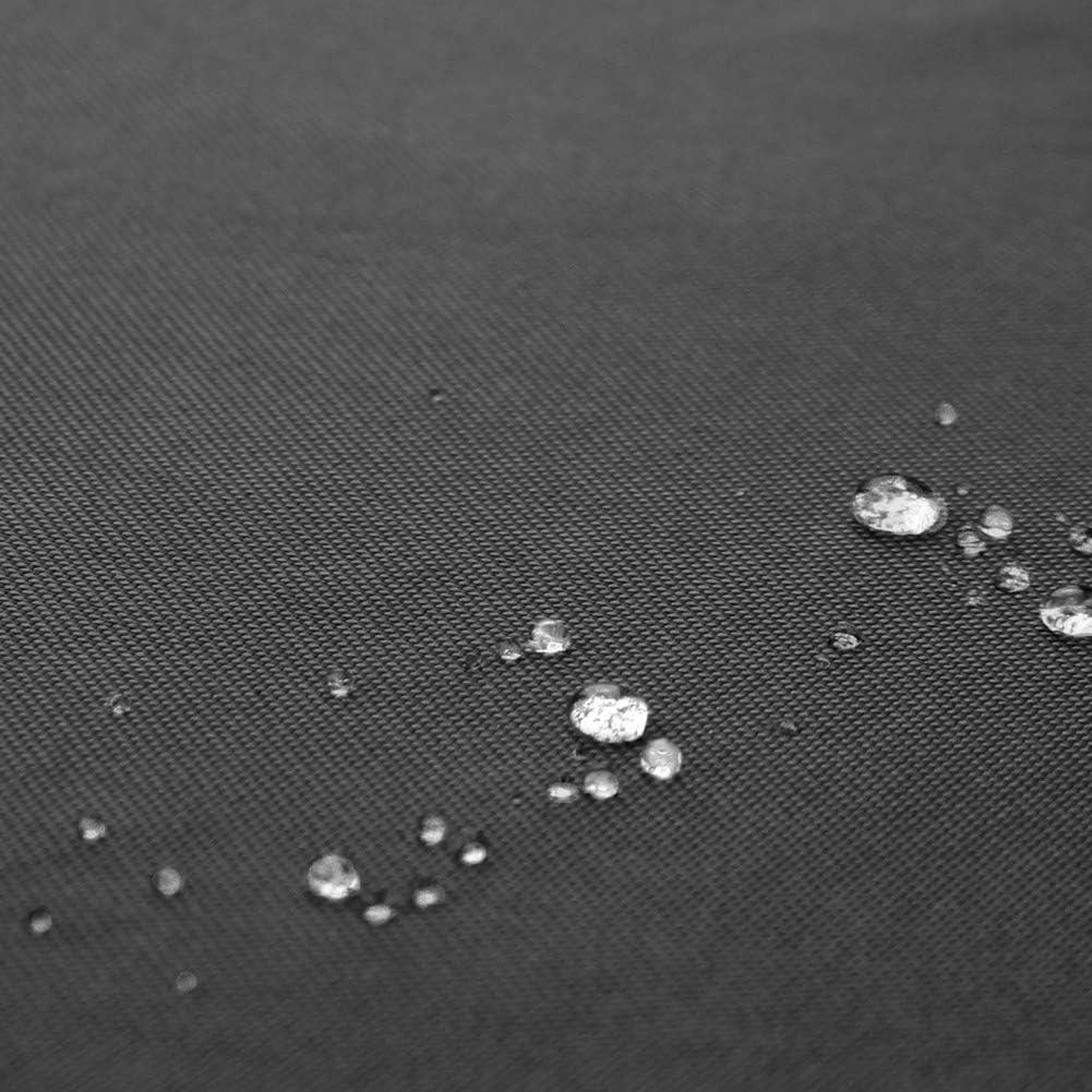 ULTCOVER Waterproof Patio Ottoman Cover Square Outdoor Side Table Furniture Covers Size 22L x 22W x 18H inch, Black