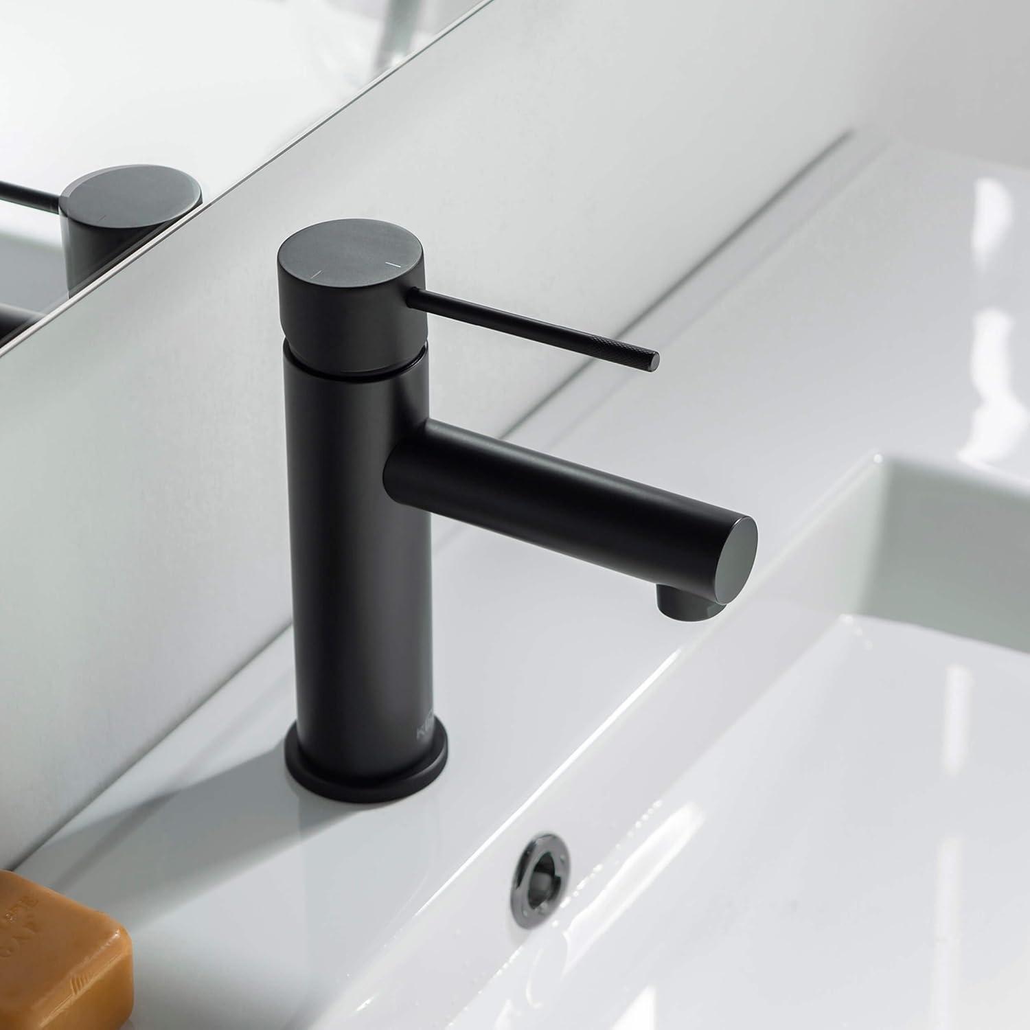 Modern High-Arc Solid Brass Bathroom Faucet in Nickel Finish