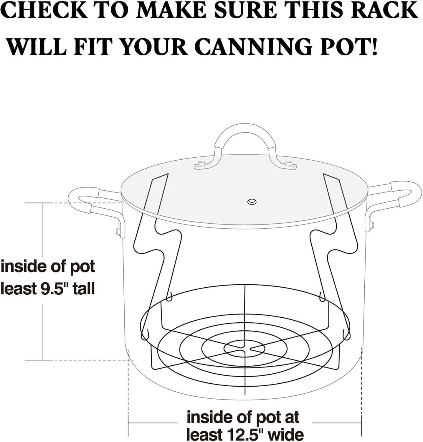 Cook N Home Cook N Home 12-inch Canning Rack, 2 Pack, Stainless Steel Steamer Canning Jar Rack, Kit For Regular Wide Mouth Mason Jars Ball Jars Holds 8 Pint Or 7 Quart Jars