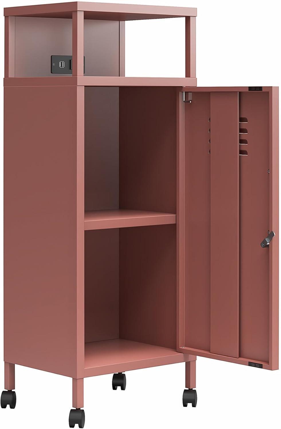 Cache Metal Locker-Style Mobile Storage Cart